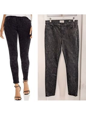 Frame | Le Skinny De Jeanne Snake Print Jeans In Tonal Python